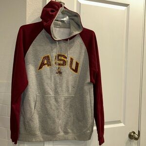 University of A S U Pullover Hoodie - red/Gray unisex